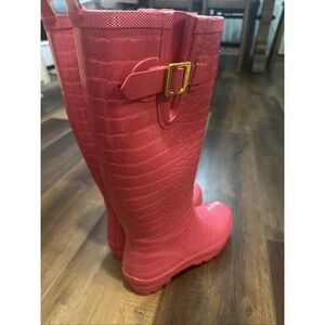 Joules Crockington Ladies Adjustable Welly Rain Boots PINK US SIZE 7‎